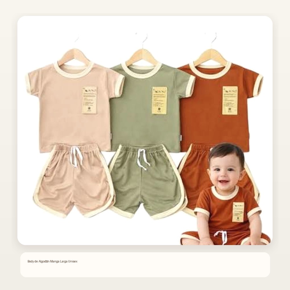 Body de Algodón Manga Larga Unisex