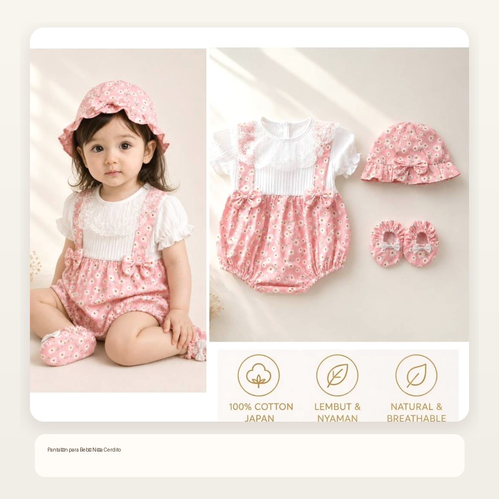 Pantalón para Bebé Niña Cerdito