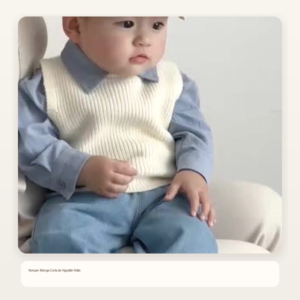 Romper Manga Corta de Algodón Niño