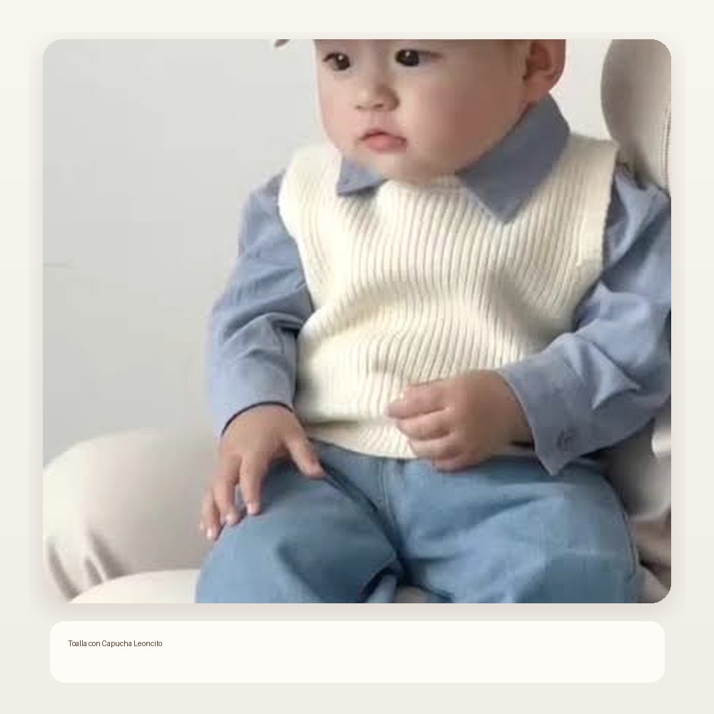 Toalla con Capucha Leoncito