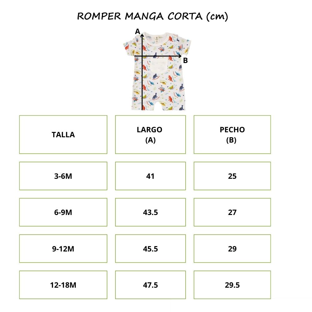 Romper de Bebé Manga Corta de Algodón - Niño